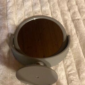 Grey two sided mini vanity mirror